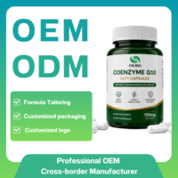 Coenzyme Q10 en gélules dures Coenzyme Q10 100mg Ubiquinone CoQ10 Antioxydant Bien-être cardiaque Coenzyme Q10 Supplément en marque blanche OEM