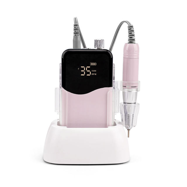 Portable Rechargeable Plastic Nail Drill LCD Display Brushless Motor 35000rpm Professional Nail Polishing Machine for Acrylic