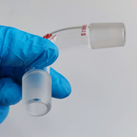 Adaptateur de distillation coudé à 75 degrés en verre borosilicate à paroi épaisse pour verrerie de laboratoire de chimie, personnalisé OEM
