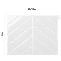 Carreaux muraux autocollants VividTiles Pure White Chevron pour appartement, dortoir, amovibles, imperméables, décoration DIY