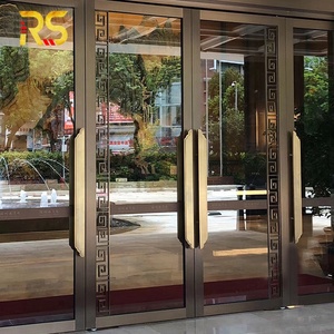 <span class=keywords><strong>Puerta</strong></span> de Entrada Principal Decorativa para Hotel de Lujo, <span class=keywords><strong>Puerta</strong></span> de Acero Inoxidable con Corte Láser y Vidrio para Hostelería y <span class=keywords><strong>Restaurantes</strong></span> - Product Image 5