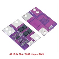 Cartes de protection de batterie au lithium Li-ion 3S avec BMS 4S LiFePO4, courant de fonctionnement 30A, courant instantané 600A, pour démarrage de motos et voitures