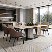 Table à manger extensible haut de gamme italienne, ensemble de mobilier de villa, fabricant de meubles de Guangzhou, table à manger moderne en pierre frittée 12 places
