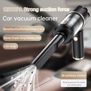 Melhor Mini <span class=keywords><strong>Cordless</strong></span> Car <span class=keywords><strong>Vacuum</strong></span> Cleaner Handheld Recarregável 7500PA/12000PA Sucção 160ml Poeira Bin Dry Pet Hair Carpet Seat Auto - Product Image 3