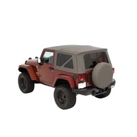Capote souple pour Jeep Wrangler Unlimited (JK) 4 portes 2010 à 2015, sans habillages de porte, sans quincaillerie de cadre