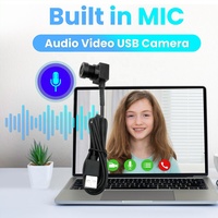 Caméra Micro USB HD 1080P 15*15mm sans Distorsion, 30fps, Objectif M12 3.6mm, 90 Degrés avec Audio, Caméra UVC compatible Linux MAC Windows
