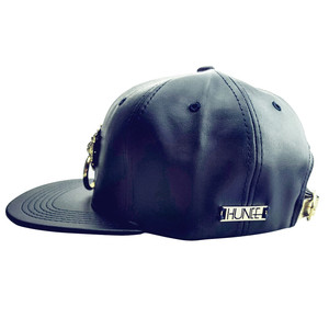 Cappello in finta pelle blu Navy - Product Image 2
