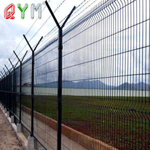 <span class=keywords><strong>Malla</strong></span> soldada de seguridad perimetral de valla de aeropuerto curvada 3D recubierta de PVC barato con alambre de púas Material de marco de aluminio y acero - Product Image 4