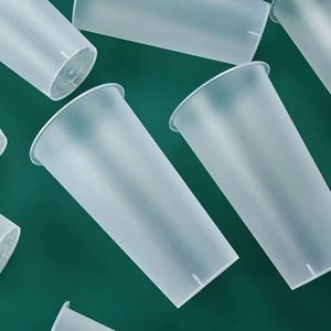 Vasos de Plástico Desechables Transparentes de 16 oz, Ecológicos, con Tapas para Fiestas, Logotipo Personalizado Impreso, 90 mm de Diámetro, para Té de Burbujas, Bebidas Frías - Product Image 3