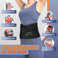 Masseur de soutien lombaire avec logo personnalisé ceinture de massage avec chauffage électrique vibration soulagement des douleurs dorsales