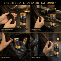 Kapsul Minyak Rambut Aloe Yuzu OEM Custom, Ringan, Melembapkan, Menghaluskan, Memberikan Kilau, Koleksi Perawatan Rambut Grey Pearls