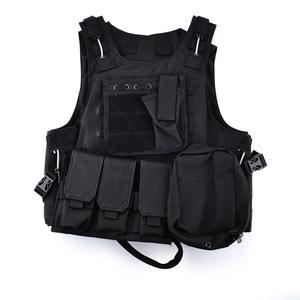 전술 공격 플레이트 캐리어 조끼 나일론 MOLLE 전투용 체스트 리그 조끼 (홀스터 및 파우치 포함) 사격, 하이킹 및 훈련용 - Product Image 3