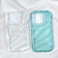 Coque de téléphone à texture d'ondes laser 3D pour iPhone 16 15 13 12 11 14 Pro Max 6 7 8 Plus X XR XS SE 2020, coques en silicone souple antichoc