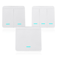 KONST 433 MHz Interrupteurs muraux sans fil de type 86 Compatibilité universelle Récepteurs de lampes multi-paires Télécommandes sans récepteur