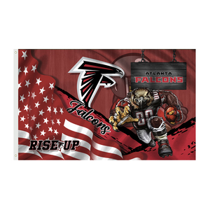 Высокое качество 3x5ft для NFL спортивный баннер на заказ 100% полиэстер флаг для всех футбольных команд <span class=keywords><strong>Atlanta</strong></span> <span class=keywords><strong>Falcons</strong></span> с цифровой печатью - Product Image 1