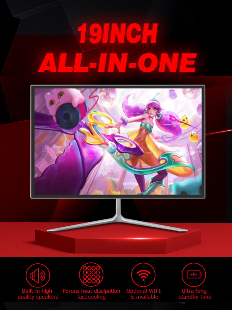 DIY 18.5 19 21.5 23.5inch ul-tra thin pc barebone pc AIO mo<i></i>nitor desktop all-in-one computers