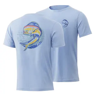 High quality cotton men's t-shirt wholesale custom breathable t-shirt blank plain plus size men's fishing shirt