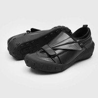 Chaussures de randonnée d'extérieur à fermeture Velcro, en cuir PU imperméable, semelle en caoutchouc antidérapante, baskets de randonnée, chaussures de marche décontractées à la mode
