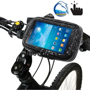 Bicycle Handlebar Mount Holder Waterproof, Sand-proof Zipper Touch Screen Bag, Suitable for Galaxy Note 3