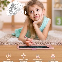 Tablette d'écriture LCD électronique pour enfants, format 8,5-10 pouces, avec mémoire, pour dessin et papeterie, thème Licorne