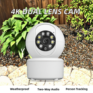 4MP 4K Smart WiFi Camera Humanoid Tracking <b>Alarm</b> Dual Lens Zoom Two-Way Audio Outdoor Waterproof <b>Wireless</b> Security Camera - Product Image 2