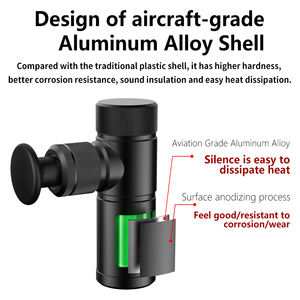 Bosmaa Crossgun Mini Masseur, corps entièrement métallique, pistolet de massage complet avec 4 accessoires, batterie 2600mAh - Product Image 4