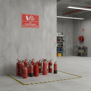 Señal de Área de Recolección de Extintores Vacíos, Accesorio para Equipo de Extinción de Incendios - Product Image 3