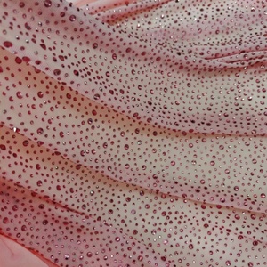 Usine de Guangzhou personnalisé <span class=keywords><strong>Fushia</strong></span> <span class=keywords><strong>rose</strong></span> gelée strass tissu incrusté de diamants garniture en strass - Product Image 5