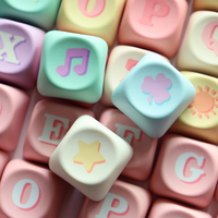 Différents types de keycaps en plastique à thème Anime/Chien/Chat, avec fonction clicker anti-stress, porte-clés et jouet anti-stress, idéal comme cadeau