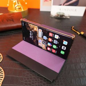 เคสโทรศัพท์สำหรับ Huawei MateXTS/XT แบบพับสามตอน, ป้องกันบานพับสองชั้น, สายคล้องข้อมือแบบพับได้, ขาตั้งหมุนได้ - Product Image 2