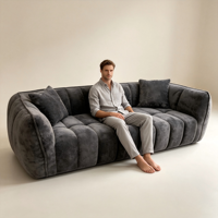 Ensemble de canapés modulaires carrés haut de gamme, compressibles, modernes et élégants pour salon, avec un confort doux, une élasticité durable et une résilience authentique.