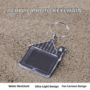 Wholesale Acrylic Keychain Waterproof Lightweight Photo Frame Mini Photo Album Various Shapes Customizable <b>Keyrings</b> Gifts - Product Image 3