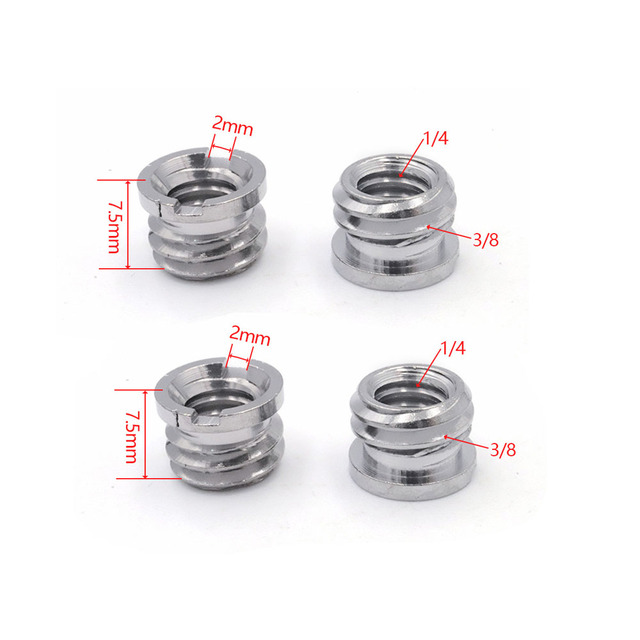 1/4 to 3/8 Conversion Screws for DSLR Camera Photography Tripod Monopod Head Accessories Nut