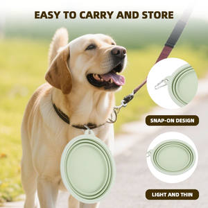 Mangkuk anjing hewan peliharaan silikon Travel kustom pabrik mangkuk anjing portabel lipat luar ruangan mangkuk anjing dapat dilipat - Product Image 3