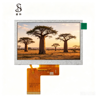 Display LCD TFT IPS BOE da 4,3 Pollici, Pannello LCM con Risoluzione 800x480, RGB 40PIN SPI/MIPi I2C, Driver IC ST72543, -20C~70C, Alta Luminosità