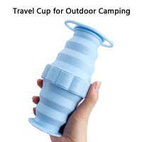 Nouvelle bouteille d'eau en silicone de 400 ml, grande capacité, portable, pliable, pour les voyages, le camping, la randonnée, les sports de plein air
