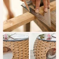 Maison pour chat moderne de haute qualité avec toit en verre, en PE imperméable, facile à nettoyer, pour salon et extérieur, toutes saisons, mobilier pour animaux de compagnie