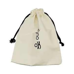 Özel boyut noel küçük Logo baskı ile pamuk büzme ipi % hediye çantası pamuklu kumaş mücevher çantası