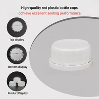 Bouchon de bouteille d'huile en PP anti-effraction 48*50mm, couleur blanche personnalisée et logo imprimé en soie, fermeture en plastique de sécurité anti-casse à dents de scie