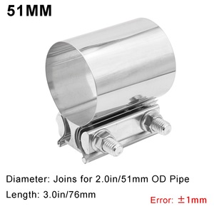 Système d'échappement en acier inoxydable SUS304 <span class=keywords><strong>manchon</strong></span> d'échappement à bande en v double pince Joint de silencieux en acier inoxydable de haute qualité de 2.5 pouces - Product Image 3