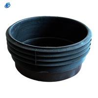 Raccord de tuyau de drainage en plastique HDPE PE noir à collier étagé, adaptateur corrugué