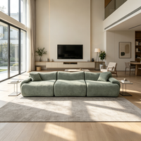 Canapé nuage tendance 3 places, fauteuil moelleux à profil bas pour appartement urbain jeune, décoration moderne et élégante pour la maison