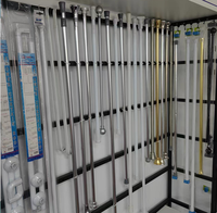 Barre de rideau personnalisée de haute qualité pour salle de bain tige de tension à ressort tringles à rideau de douche en or tringle de douche réglable en or