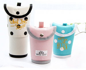 Estuche de lápices de vuelta a la escuela de lona retráctil bonito creativo para niña, bolso de bolígrafo, papelería de moda para niños, bolsa Kawaii, organizador artístico - Product Image 6