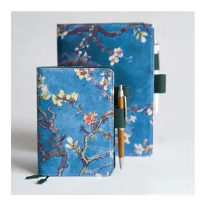 LABON A5 A6 Van Gogh Fabric Cover Refillable Notebook And Journals Planner Hardcover Agenda Stationery Gift