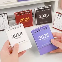2023 Creative Macaron Color Calendar Mini Desktop Calendar Kawaii Stationery Calendar
