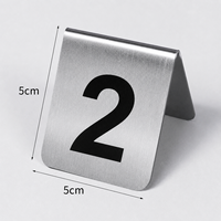Numéros de table personnalisés en acier inoxydable SS304, tentes de table métalliques avec logo pour restaurant, café, mariage