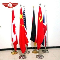 Prix de gros d'usine 3m 2.6m 2m intérieur porte-drapeau drapeau Base drapeau pôle scène