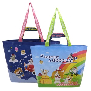 Hot Sale Custom Designed PP Woven Laminated Shopping Bag Custom Cartoon Pattern Promotional Item