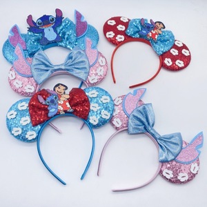 ミッキーマウスヘアアクセサリー子供用遊園地フェスティバル用ボウノットパーティーヘッドバンド在庫 - Product Image 3